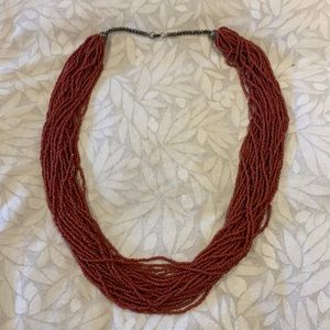 Multi strand beaded necklace